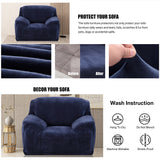 High Stretch Non-Slip Couch Cover Elastic Furniture Protector, Thick Velvet Sofa Covers 1 2 3 4 Seater