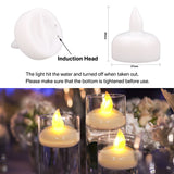 12 Pack Waterproof Flameless Floating LED Candles, Battery Operated Flickering Floating Tea Lights