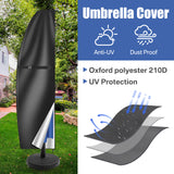 Parasol Cover Waterproof, Cantilever Parasol Protective Cover with Telescopic Pole