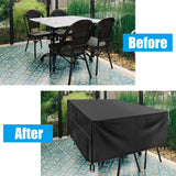 Garden Furniture Cover, Waterproof, Windproof, Anti-UV, Heavy Duty Oxford Fabric Rattan Furniture Cover