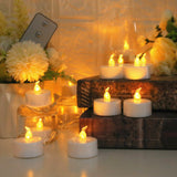 Flameless LED Tea Light Candles Pack of 6, Realistic and Bright Flickering Battery Operated Flameless Candles