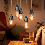 Pendant Light Ceiling Lighting Fitting with On/Off Switch-UK Plug
