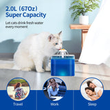Pet Fountain Cat Water Dispenser - Healthy and Hygienic Drinking Fountain Super Quiet Flower Automatic Electric Water Bowl with 1 Replacement Filters for Cats, Dogs, Birds and Small Animals
