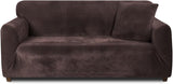 High Stretch Non-Slip Couch Cover Elastic Furniture Protector, Thick Velvet Sofa Covers 1 2 3 4 Seater