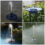 Solar Fountain Pump Free Standing 1.5W Bird Bath Water Fountain Pump